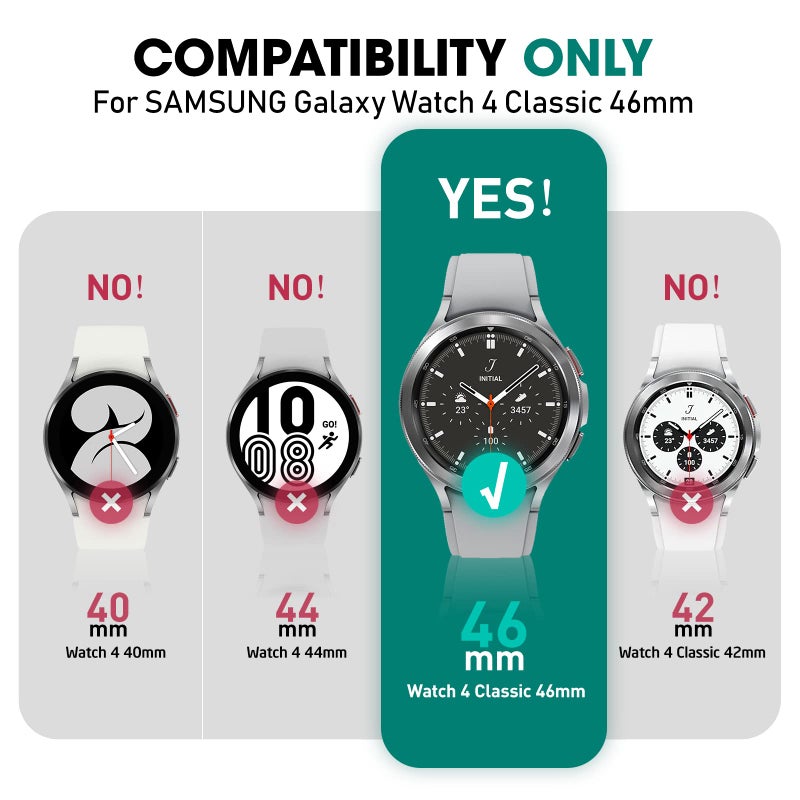 SUPCASE for Samsung Galaxy Watch 4 Classic Band with Case 46mm (Unicorn Beetle Pro), [Military-Grade Protection] Heavy Duty Cover with Adjustable Strap Band for Galaxy Watch 4 Classic, FrostBlack - Image 2