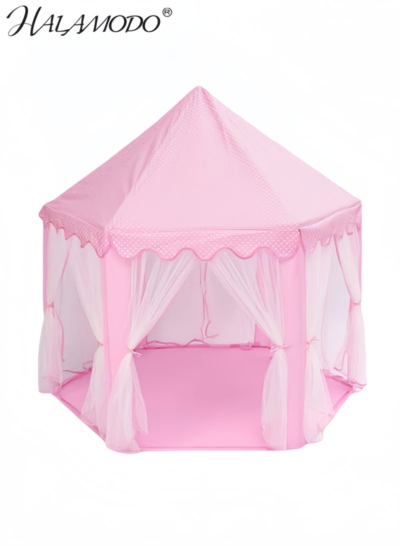 Halamodo Princess Tent Girls Large Playhouse Kids Castle Play Tent Toy for Children Indoor and Outdoor Games, 51'' x 53''  x 53'' - Image 1