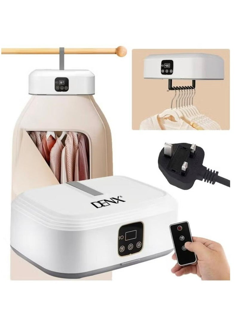 دينكس مجفف غسيل محمول، آلة تجفيف كهربائية متعددة الوظائف، مجفف ملابس صغير مع حقيبة مجفف، آلة تجفيف صغيرة قابلة للتعديل بسرعتين، مجفف صغير قابل للطي للملابس - Image 1