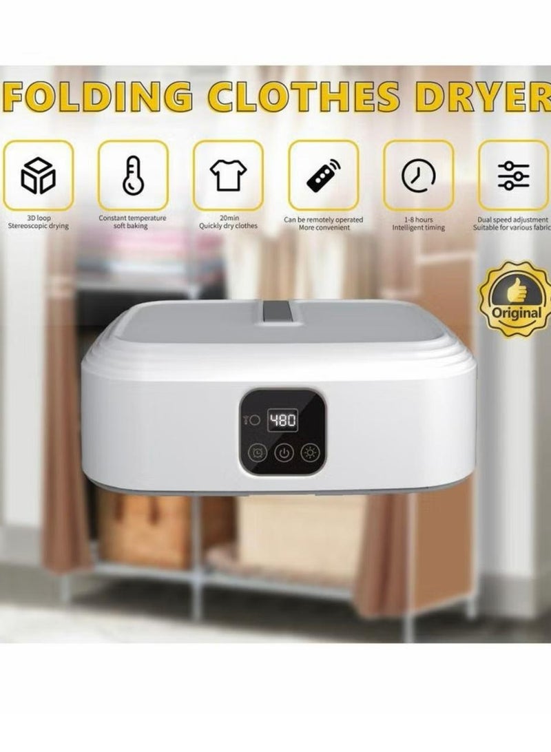 دينكس مجفف غسيل محمول، آلة تجفيف كهربائية متعددة الوظائف، مجفف ملابس صغير مع حقيبة مجفف، آلة تجفيف صغيرة قابلة للتعديل بسرعتين، مجفف صغير قابل للطي للملابس - Image 3