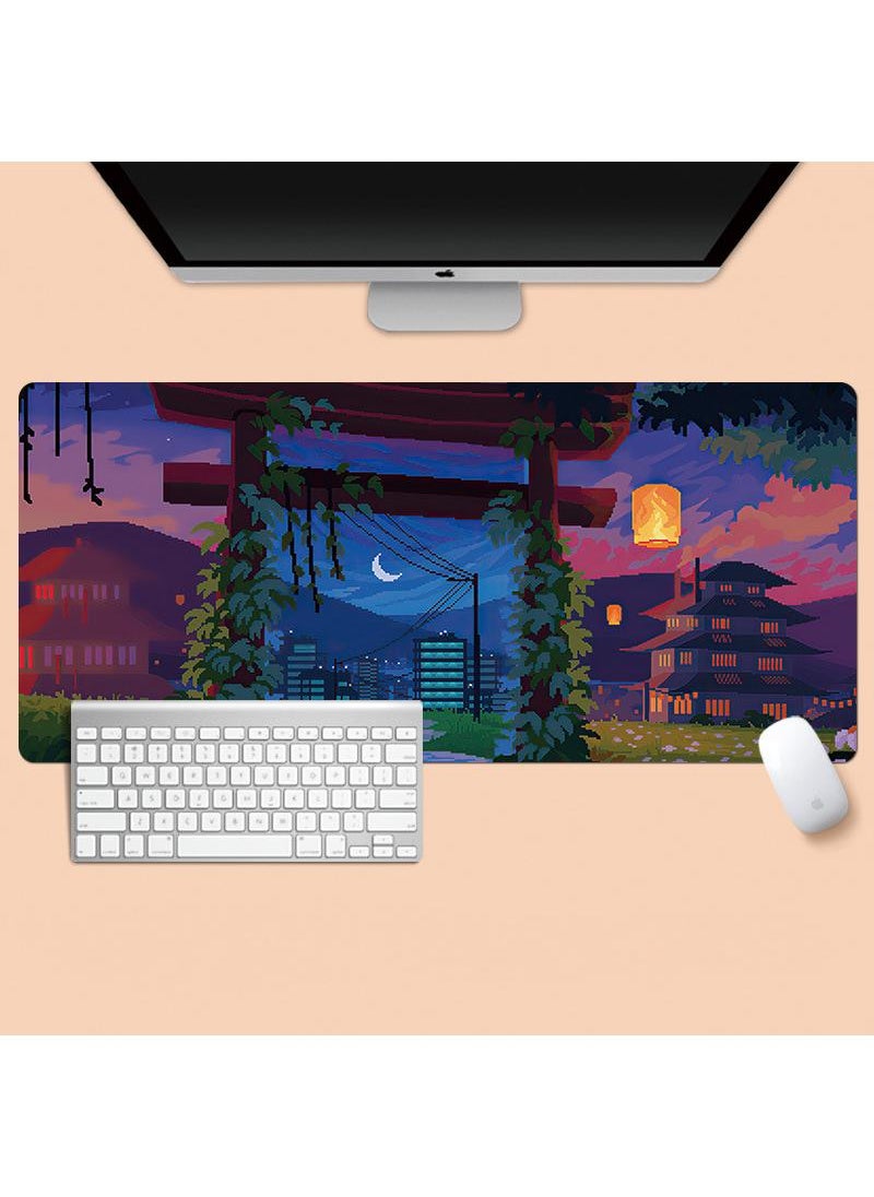 Y&D Van Gogh'S Oil And Landscape Paintings Gaming Mouse Pad Extended Large Mat Desk Pad Stitched Edges Mousepad Long Mouse Pad And Non-Slip Rubber Base Mice Pad 800X300X4mm 