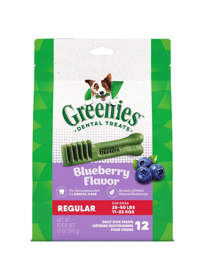 Greenies Regular Natural Dental Care Dog Treats Blueberry Flavor, 12 oz. Pouch (12 Treats) - Image 1