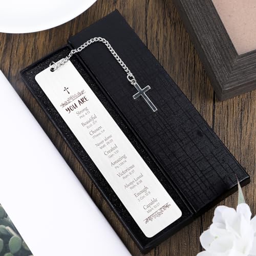Shejdgart Metal Christian Bookmarks Gifts - Inspirational Bible Verse Bookmarks Gift for Book Lovers Religious Book Mark for Women Friends Birthday Baptism First Communion Graduation Retirement Gifts - Image 5