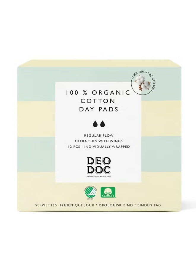 DeoDoc Organic Cotton Day Pads 12 pcs - Image 4