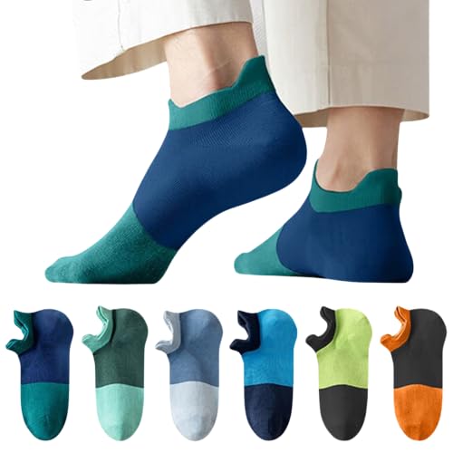 DIVUE Ankle Length Cotton Socks for Men & Women | Multi Color Pack of 6 Combo | Double Ear Design | Breathable Soft Cotton Fabric | Stretchable Durable Comfortable Socks for Gym Sports Office Casual - Image 1