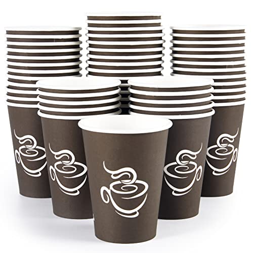 LITOPAK 240 Pack 12 oz Paper Cups Brown Disposable Hot Coffee Cups for Party Picnic Travel and Events