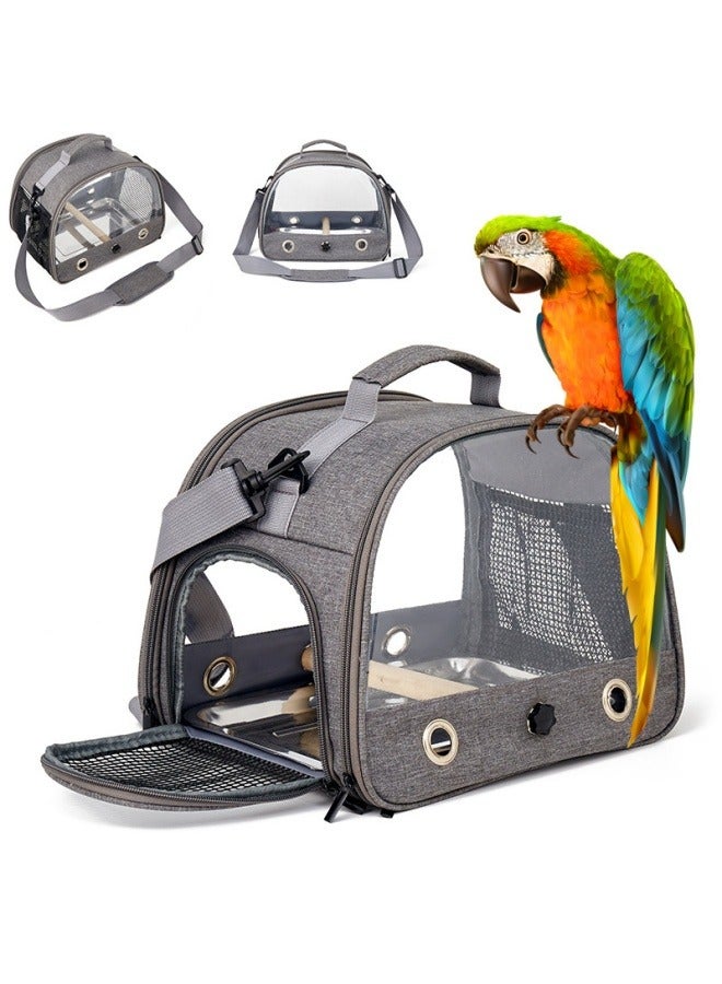 general Portable bird bag out foldable bird cage Oxford cloth bird bag parrot pigeon small pet out bag - Image 4