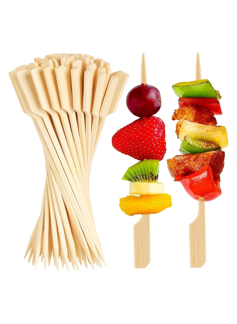 Ideal Pack Bamboo Paddle Skewers – 9 cm | Pack of 100 | Premium Eco-Friendly Disposable Sticks for BBQ, Marshmallows, Fruit, Cheese, Appetizers & Cocktail Garnishes - Image 4