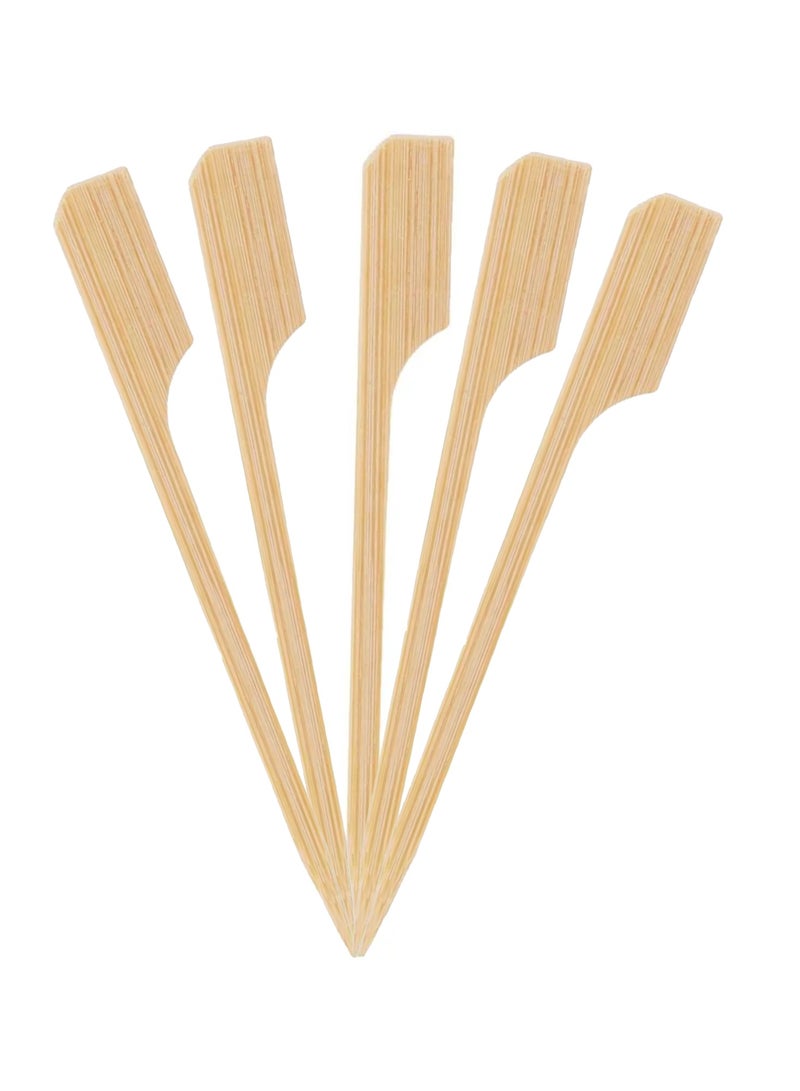 Ideal Pack Bamboo Paddle Skewers – 9 cm | Pack of 100 | Premium Eco-Friendly Disposable Sticks for BBQ, Marshmallows, Fruit, Cheese, Appetizers & Cocktail Garnishes - Image 1