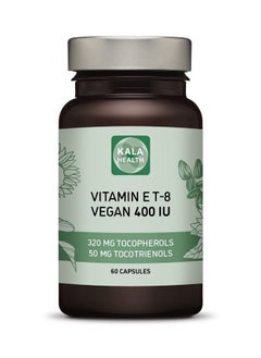 Vitamin E - All 8 Tocopherols + Tocotrienols 400 IU Vegan - Alpha Tocopherol/Tocotrienol + Beta Tocopherol/Tocotrienol + Gamma Tocopherol/Tocotrienol + Delta Tocopherol/Tocotrienol