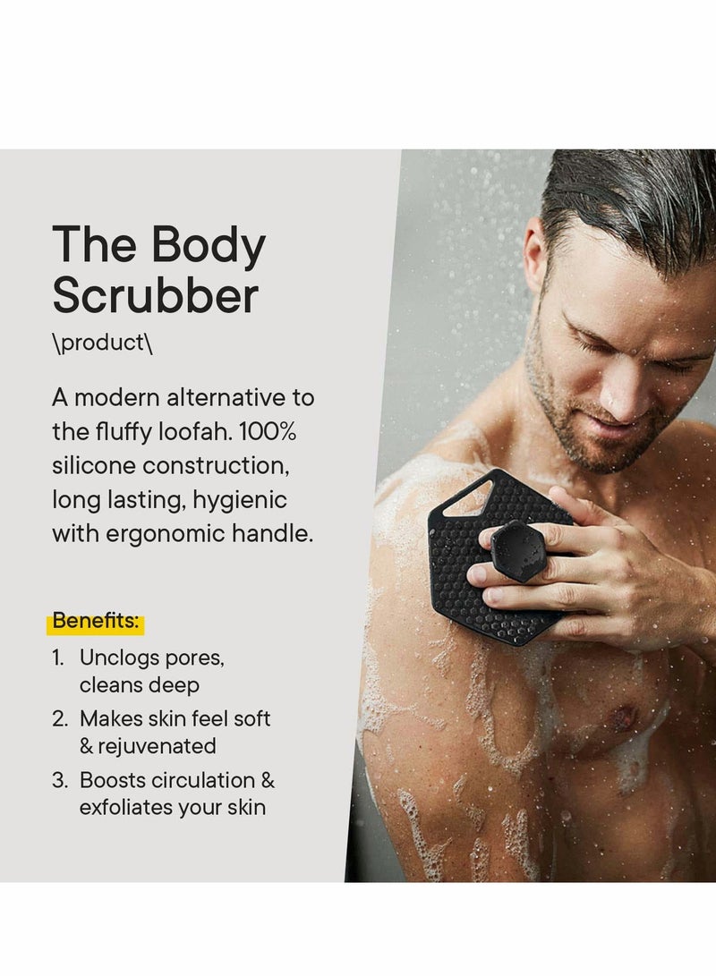 Silicone Shower Scrubber and Storage Hook Set, Essential Bathroom Accessory with Innovative Grip Technology - Image 2