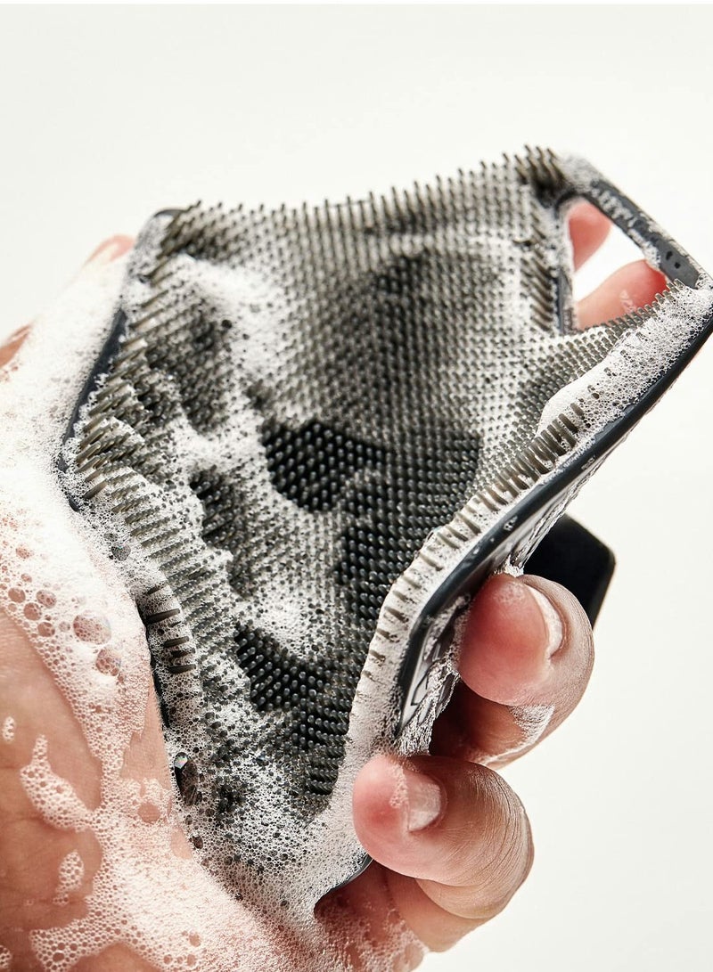 Silicone Shower Scrubber and Storage Hook Set, Essential Bathroom Accessory with Innovative Grip Technology - Image 5