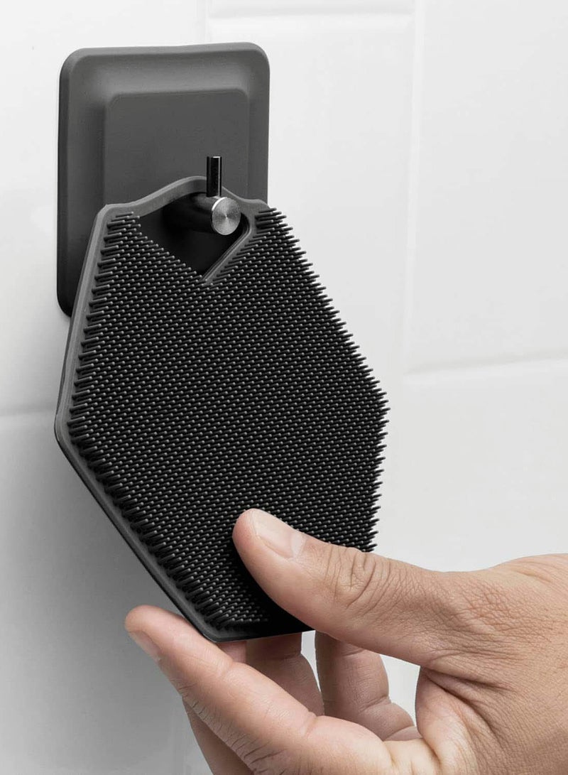 Silicone Shower Scrubber and Storage Hook Set, Essential Bathroom Accessory with Innovative Grip Technology - Image 3