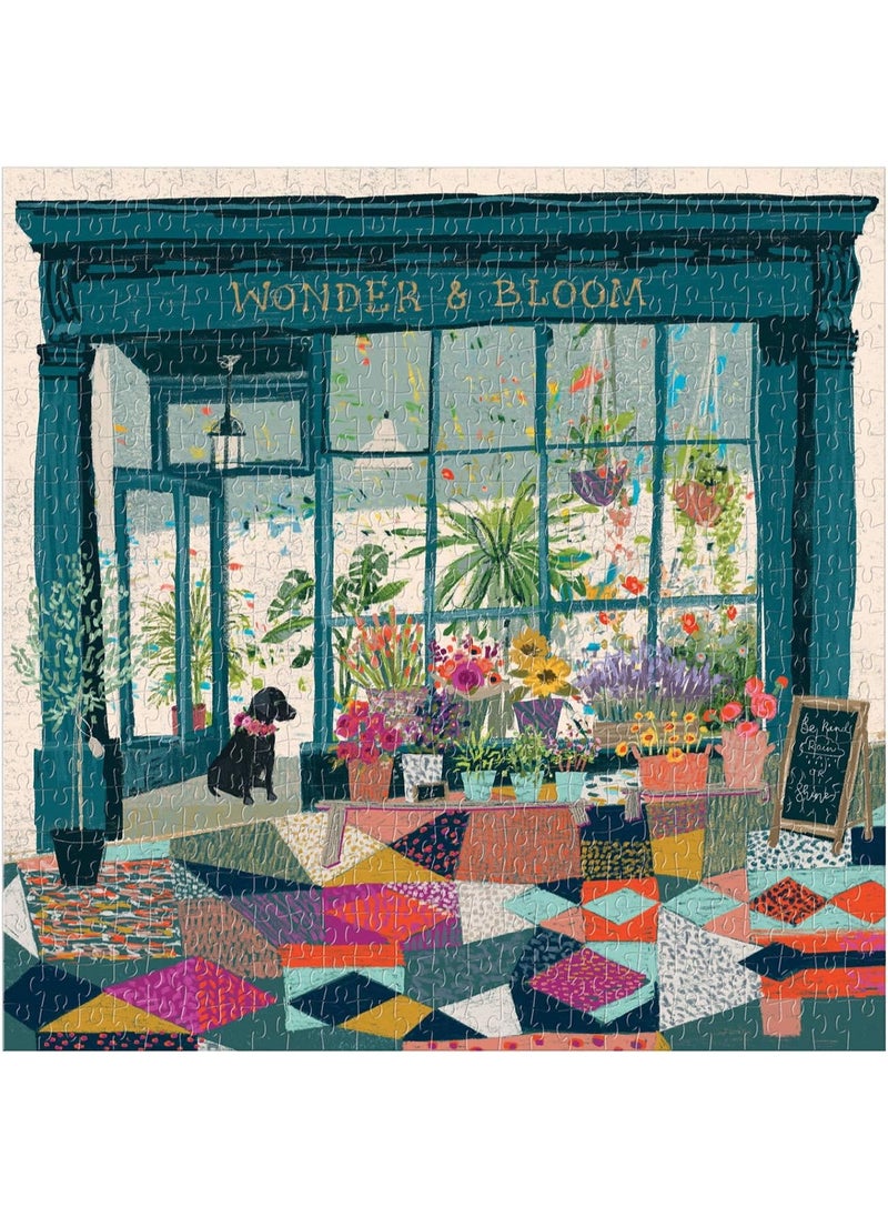 Galison Galison Wonder & Bloom Puzzle, 500 Pieces, 20”x20” – Brightly Colored Scene of a Welcoming Local Plant Shop – Challenging, Perfect for Family Fun  - Image 2