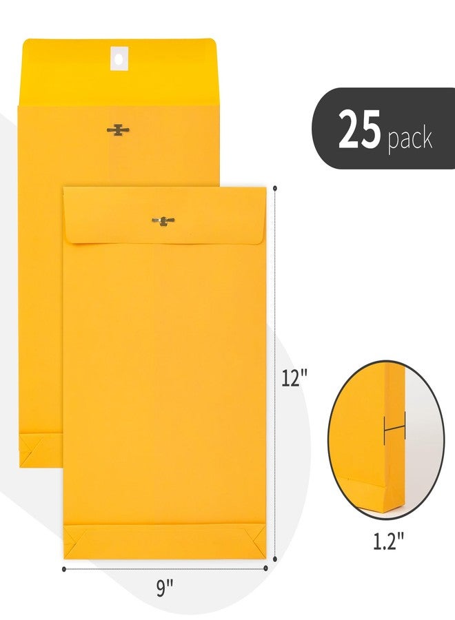 GIGYES Expandable Manilla Envelopes 9 x 12, 180 GSM Kraft Paper - Image 2