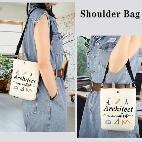 GJTIM Architecture Gifts Architecture Student Gift Architect Survival Kit Zipper Pouch Makeup Bag for Architects (Survival Architect CB) - Image 5