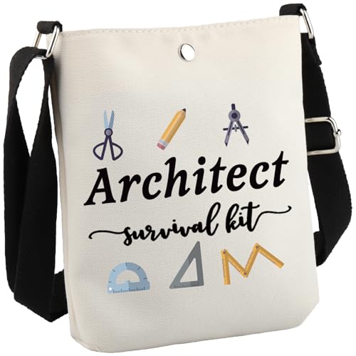 GJTIM Architecture Gifts Architecture Student Gift Architect Survival Kit Zipper Pouch Makeup Bag for Architects (Survival Architect CB) - Image 1