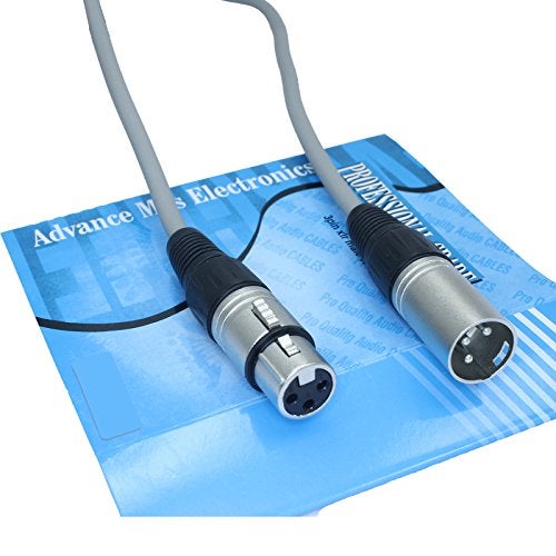 MCSPROAUDIO 15 Foot Male to Female XLR Microphone Cable (Gray) - Image 2