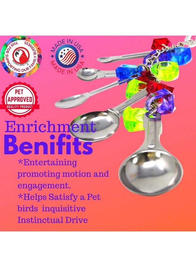 Bonka Bird Toys Bonka Bird Toys 1969 Spoon Delight Medium Large Parrot Bird Toy African Grey Parrot Amazon Conure and Similar Birds - Image 3