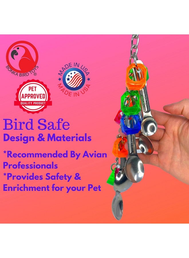 Bonka Bird Toys Bonka Bird Toys 1969 Spoon Delight Medium Large Parrot Bird Toy African Grey Parrot Amazon Conure and Similar Birds - Image 5