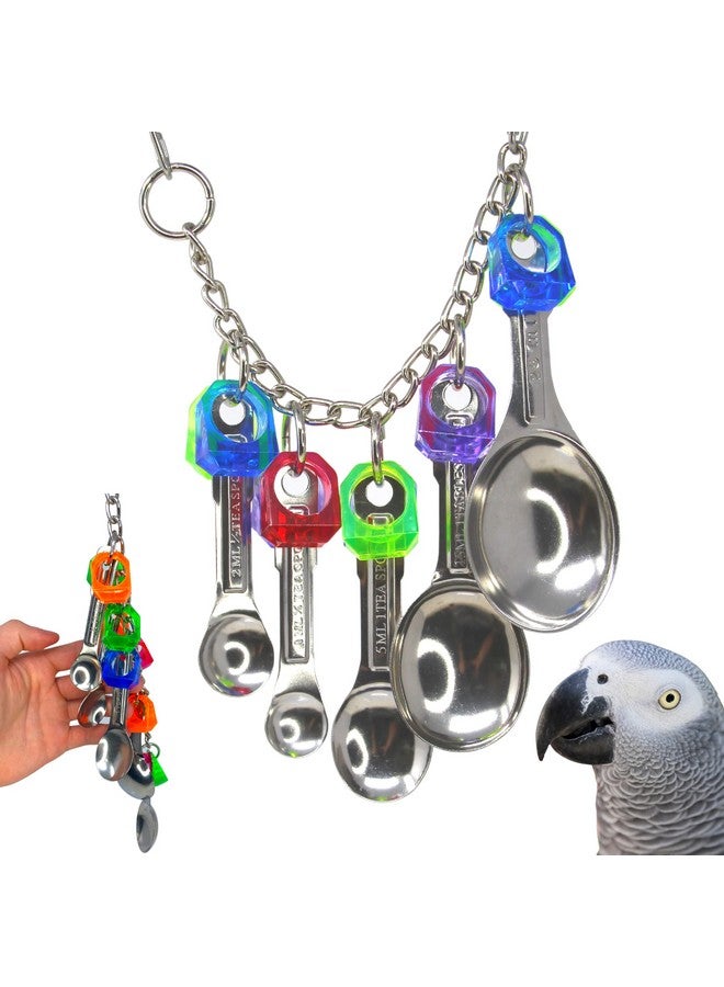 Bonka Bird Toys Bonka Bird Toys 1969 Spoon Delight Medium Large Parrot Bird Toy African Grey Parrot Amazon Conure and Similar Birds - Image 1