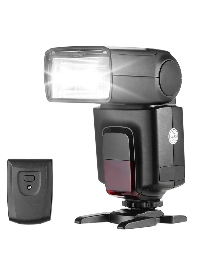 Zikra TT520Ⅱ Universal Speedlite Flash with AT-16 2.4G Wireless Trigger - Compatible with Canon, Nikon, Pentax, Guide Number 33, S1/S2 Modes - Image 1
