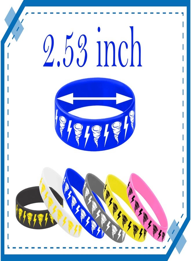 ATSMOICY 24PCS Tornado Rubber Silicones Wristbands Weather Themed Birthday Party Favors Decorations - Image 4