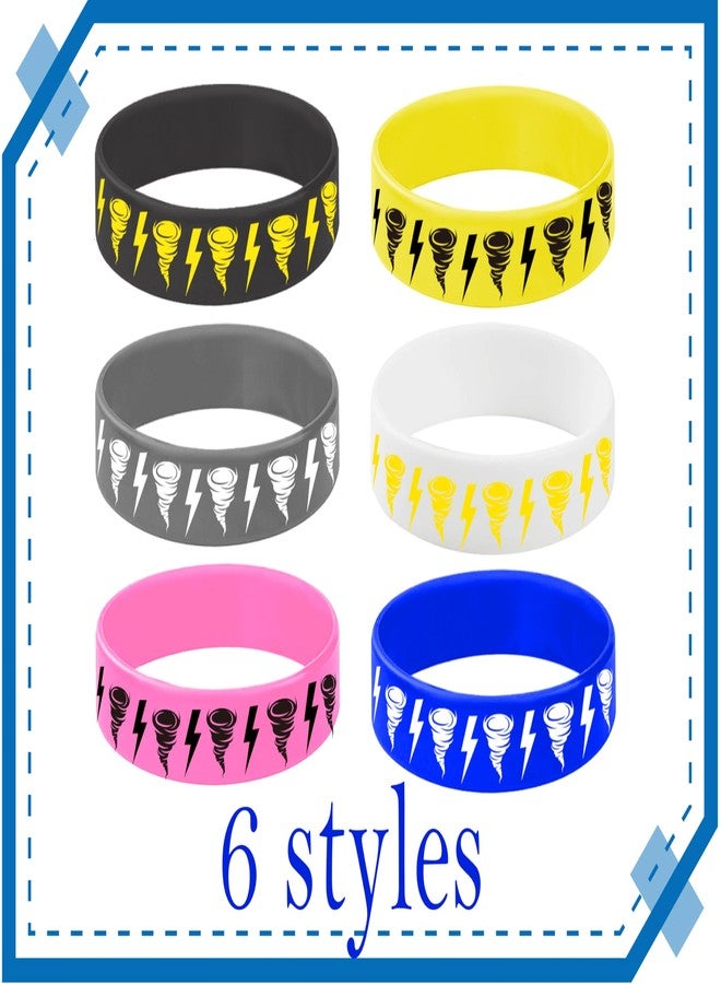 ATSMOICY 24PCS Tornado Rubber Silicones Wristbands Weather Themed Birthday Party Favors Decorations - Image 3