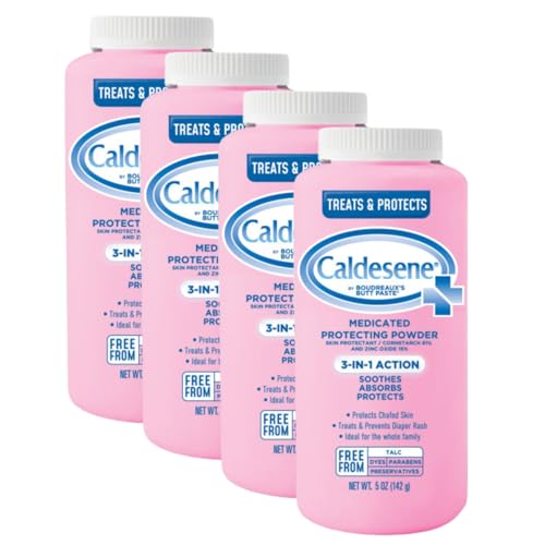Caldesene Medicated Protecting Powder with Zinc Oxide & Cornstarch-Talc Free, 5 Ounce (4 Pack) - Image 1
