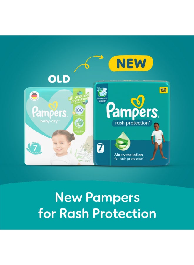Pampers Rash Protection Taped Diapers, Size 7, 15+kg, Giant Pack, 42 Count - Image 2