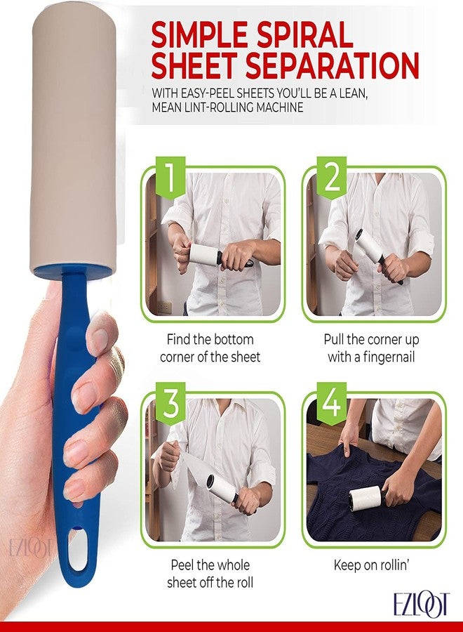 EZLOOT Pet Hair Remover - Reusable Cat and Dog Hair Remover for Furniture, Couch, Carpet, Car Seats and Bedding (1 Lint Roller+5 Refills) (Blue) - Image 4