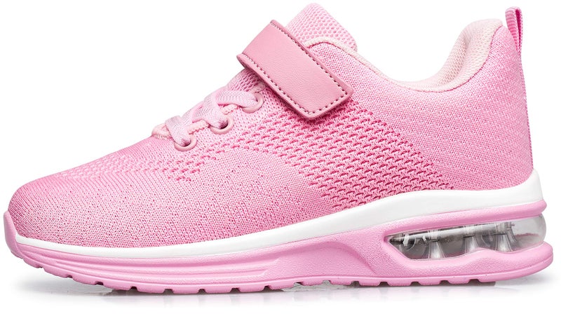 Anlarach Kids Toddler Shoes Boys Girls Athletic Running Shoes Air Cushion Sneakers for Toddler 7 Pink - Image 1