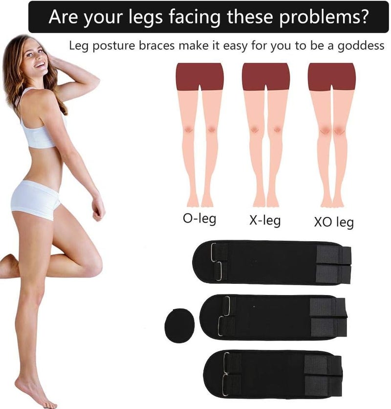 klarako XO Legs Corrector, 3 Pcs Set Straightening Leg Belt Fixer Straighten Belt for XO Type Leg, Professional Legs Posture Correction - Image 2