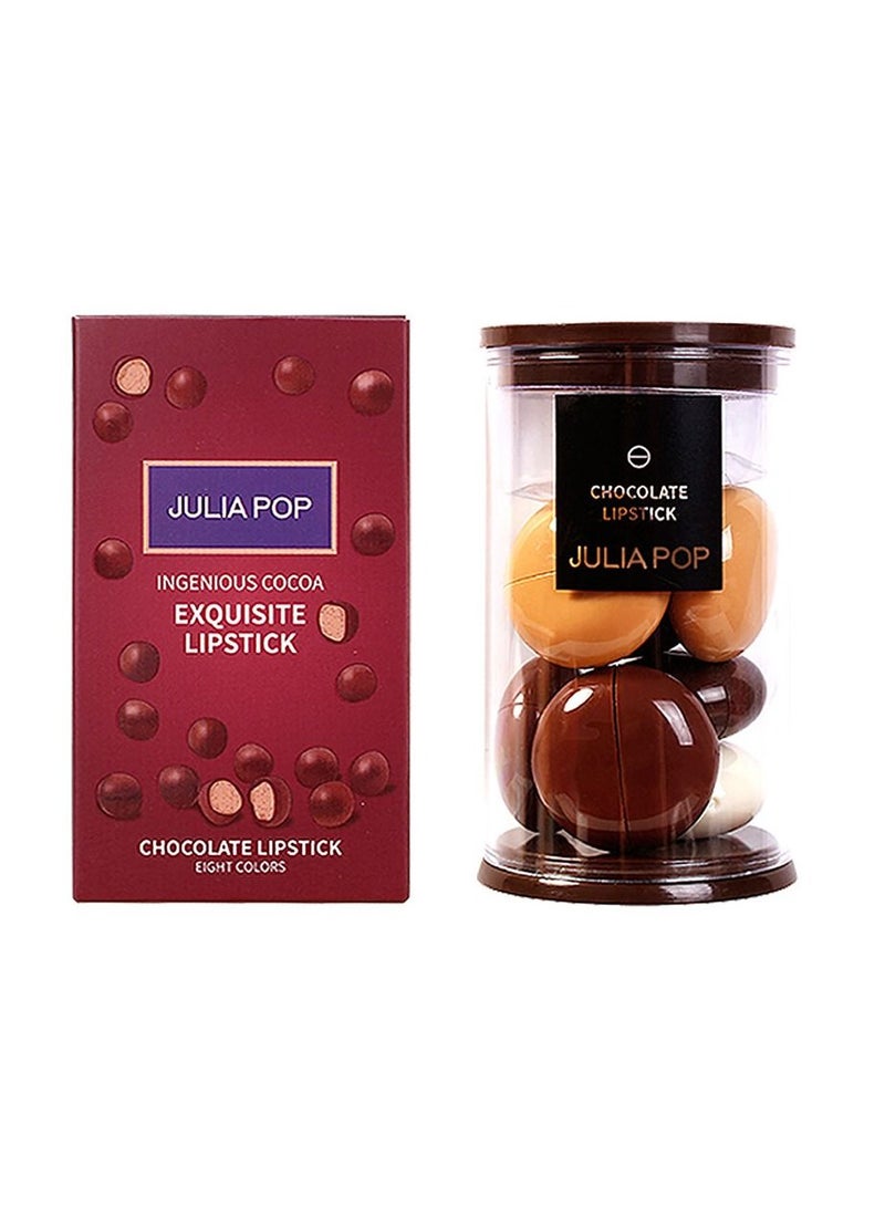 JULIA POP 8 Piece Ingenious Cocoa Explosive Lipstick - Image 1