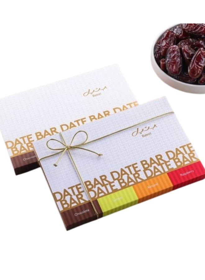 Bateel Date Bar Gift Set (Chocolate, Lemon, Almond & Raspberry Bars) 40gm  Pack Of 4 - Image 3