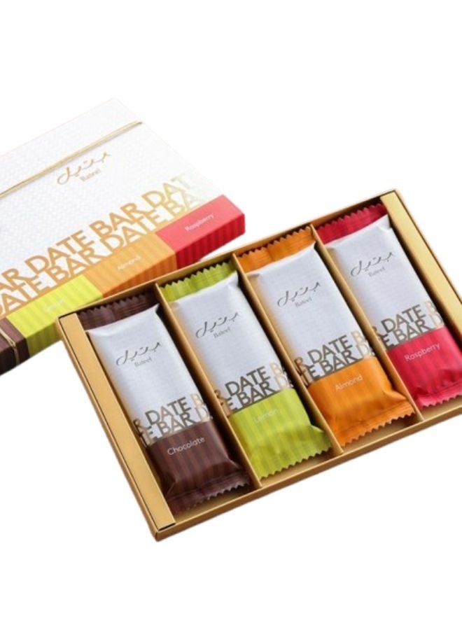 Bateel Date Bar Gift Set (Chocolate, Lemon, Almond & Raspberry Bars) 40gm  Pack Of 4 - Image 1