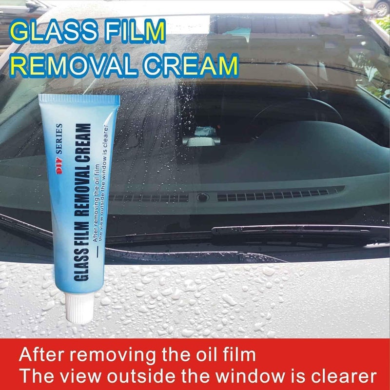 comfrt Car Glass Oil Film Cleaner, Glass Oil Film Removing Paste,Glass Film Removal Cream,Car Windshield Oil Film Cleaner, Glass Oil Film Remover with Sponge (1) - Image 2