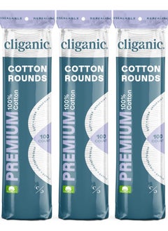 Cliganic Cliganic Premium Cotton Rounds for Face (300 Count) - Makeup Remover Pads, Hypoallergenic, Lint-Free | 100% Pure Cotton (Packaging May Vary)  - Image 1