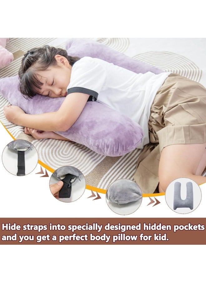 Kids Car Sleeping Pillow, H-Shape Travel Rearseat Head Support Pillow Car Pillow for Kids, Memory Foam Travel Pillow for Car and Adults, Kid Travel Pillow for Sleeping on Road Trip, Small Body Pillo - Image 4