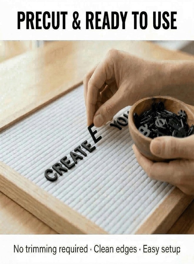 C CRYSTAL LEMON Black Precut Letter Board Letters, 394 Pieces, 0.75 Inch Plastic Letters Numbers and Symbols, Fits Standard Felt Letter Boards, Not for Pegboards - Image 4