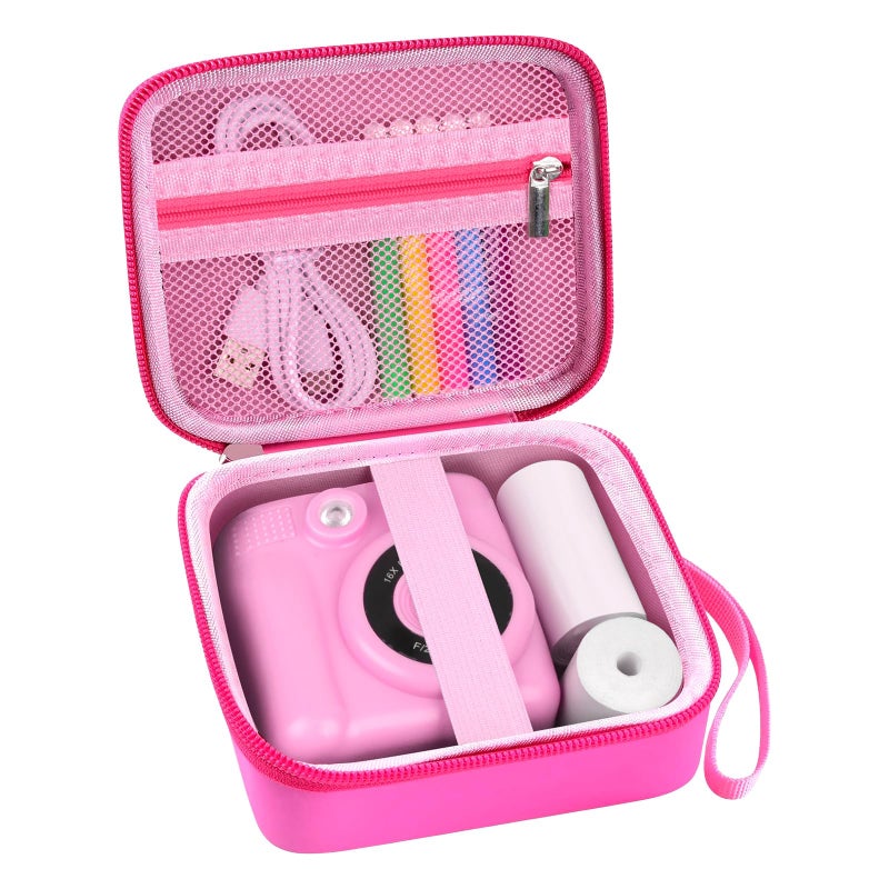 PAIYULE Kids Instant Print Camera Case Compatible with ESOXOFFORE for Dylanto for DUDUDRAGON for GKTZ for ETIKEZ for Dafotil for Careenoah Digital Video Prints Paper Bag (Box Only) Rose Red - Image 1