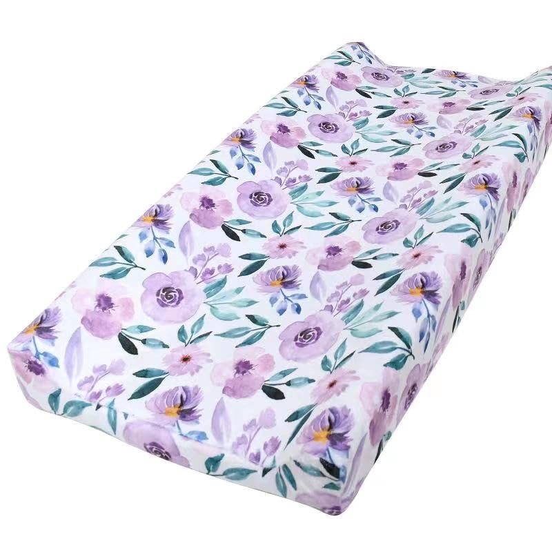 iEvolve Changing Pad Cover Ultra Soft Minky Dots Changing Table Cover Breathable Changing Table Sheet Diaper Changing Pad Cover for Baby Boys Girls (PurpleRose)