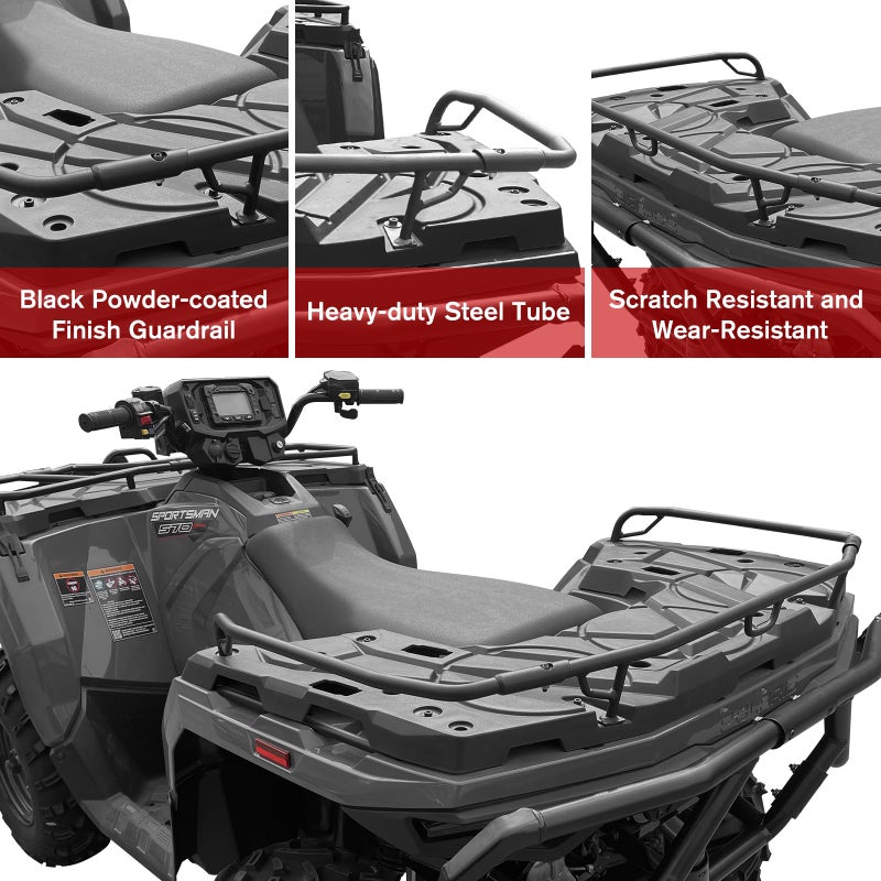 XUTVOTOR Rear Rack Extender for Polaris Sportsman 570 450 2021-2025, Steel Rear Luggage Racks Rear Cargo Rack for Polaris Sportsman 570 450 H.O. 2021-2025 Accessories (Replace #2884841) - Image 2