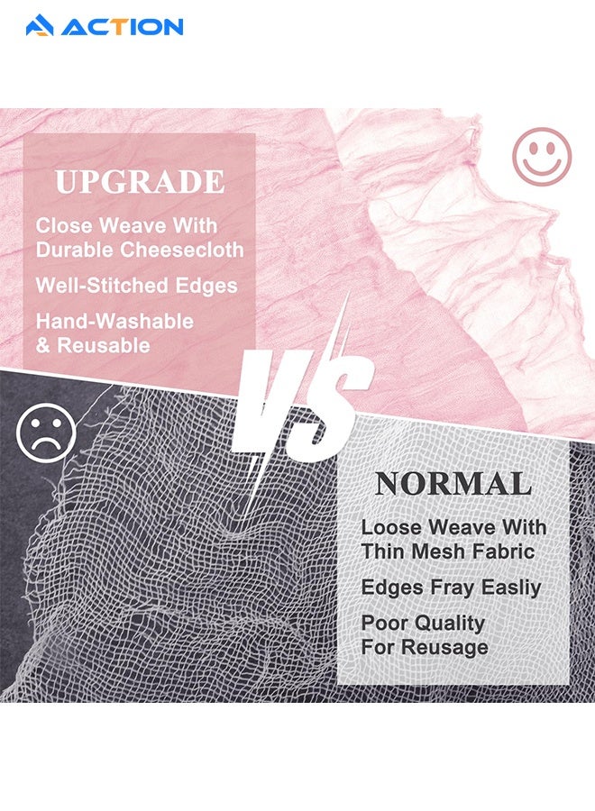 أكشن شفافة مفرش المائدة ، لحفلات الزفاف والعروس دش الطرف الديكور ، حجم 90 * 300cm ، الوردي - Image 5