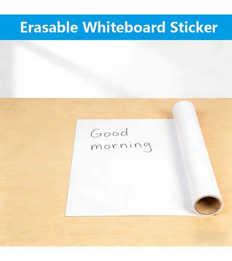 Electrostatic Adhesive Whiteboard Sticker 23.62x196.85inch Rewritable Reusable Wall Film - Image 5