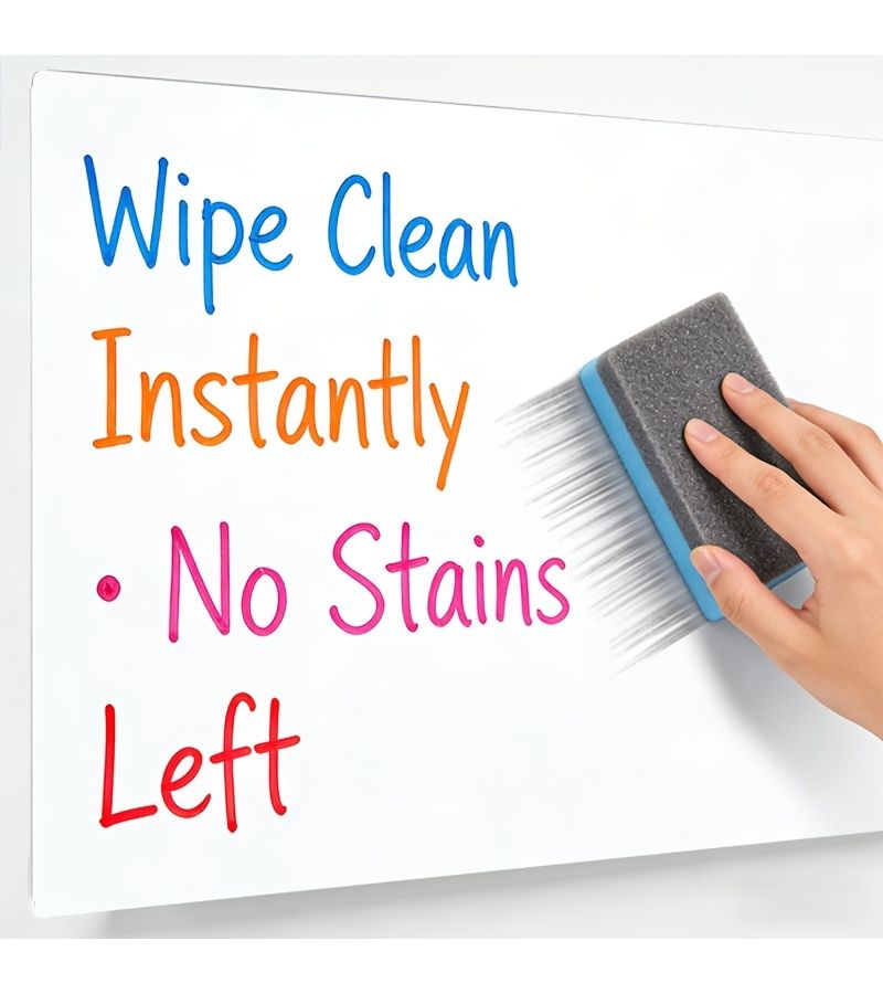 Electrostatic Adhesive Whiteboard Sticker 23.62x196.85inch Rewritable Reusable Wall Film - Image 1