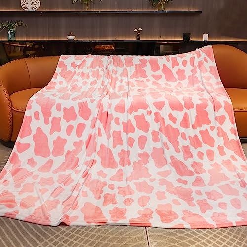 GEULAY Queen Blanket for Bed, Extra Large Full Size Pink Fleece Throw Blanket for Bedroom Living Room, Pink Gifts for Women, Couples, Colleage Girls 90" x 90" - Image 1