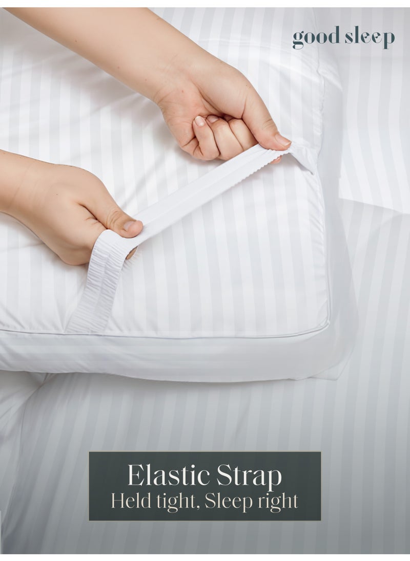 Good Sleep - Select Size Quilted And Elastic Fitted Mattress Topper & Protector | 4 Corner Secure Fit - Image 1