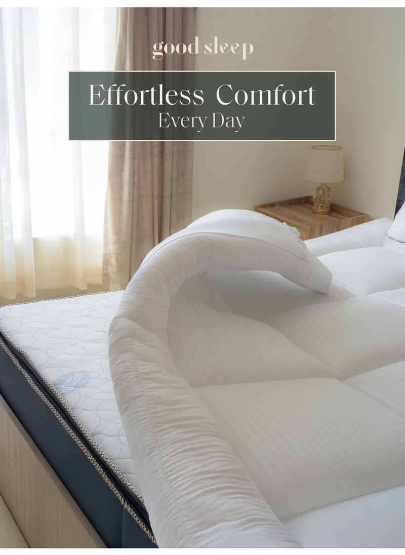 Good Sleep - Select Size Quilted And Elastic Fitted Mattress Topper & Protector | 4 Corner Secure Fit - Image 1