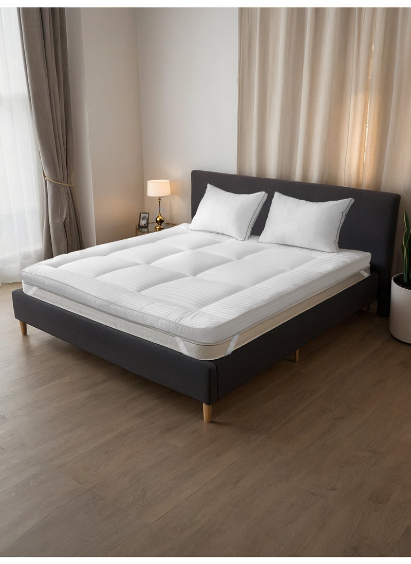 Good Sleep - Select Size Quilted And Elastic Fitted Mattress Topper & Protector | 4 Corner Secure Fit - Image 1